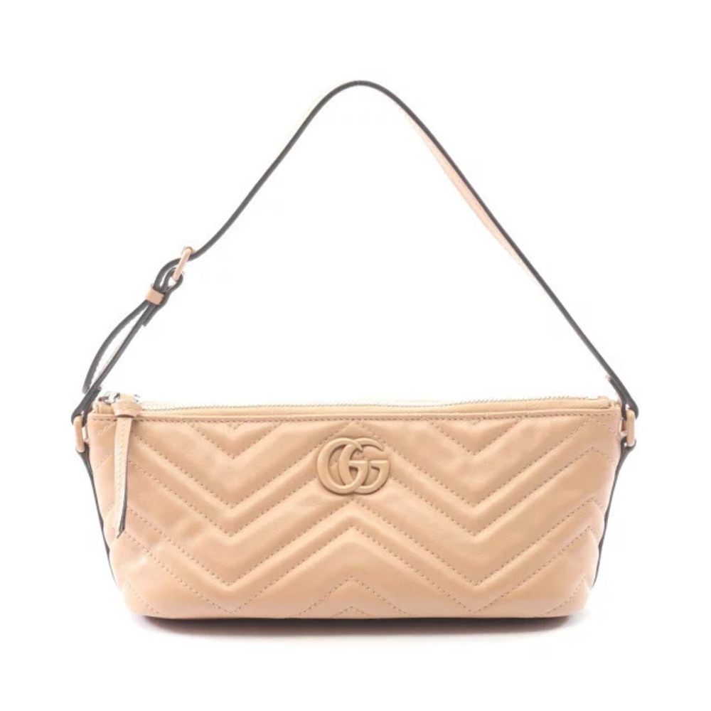 Gucci GG Marmont Handbag Leather Beige Cream